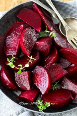 beets plated to show how to cook beets