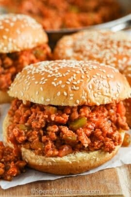 plated Turkey Sloppy Joes