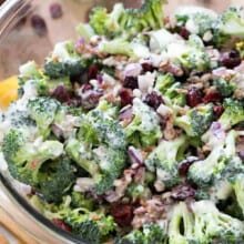 The Best Broccoli Salad in a bowl