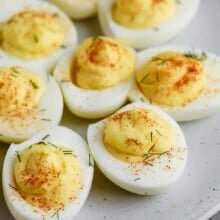 Deviled Eggs on a serving plate