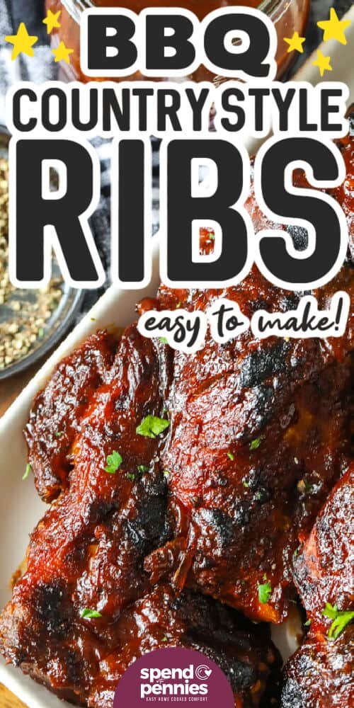 easy to make BBQ Country Style Ribs with a title